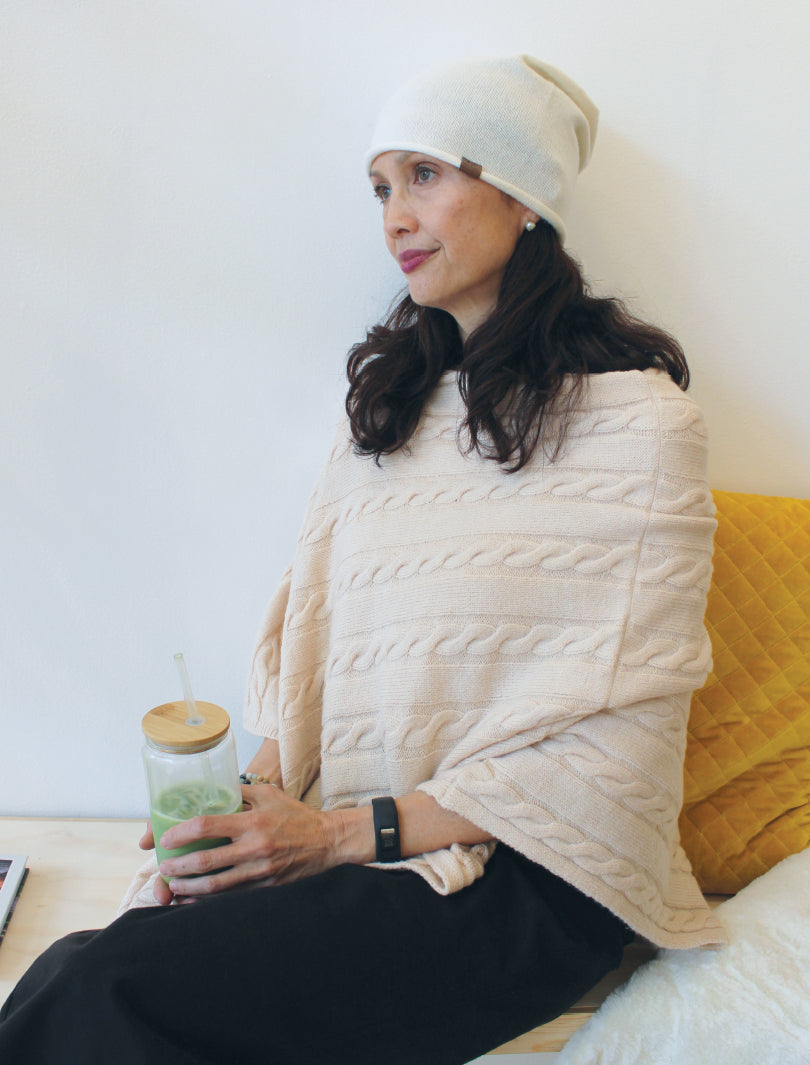 Cable Knit Poncho