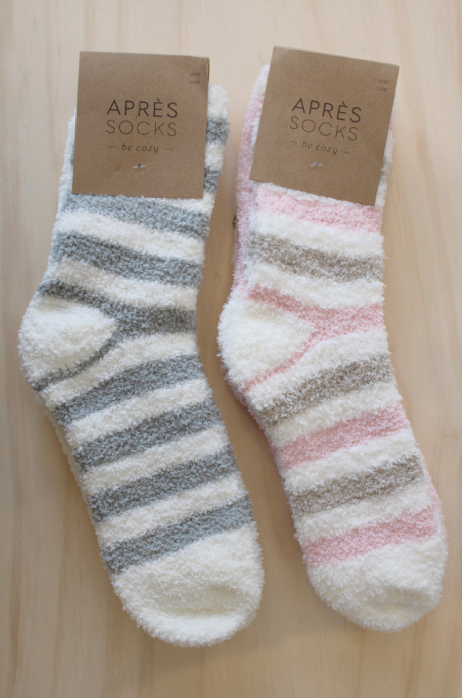 Striped Fuzzy Socks